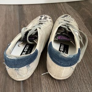 Golden Goose Super-star snake print suede sneakers. Size 40. Good condition.